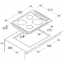 Варочная электрическая панель Candy PLE 64 W белая эмаль, встаиваемая, 60 см, 4 конфорочная
