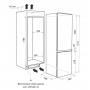 Встраиваемый высокий двухкамерный холодильник MAUNFELD MBF.177BFW белый, 277 л, ширина 54 см