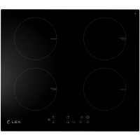 Индукционная варочная панель Lex EVI 640-1 BL с таймером, черная, 760 см, мощность 7 Квт, 4 конфорки