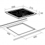 Стеклокерамическая варочная панель  60 см индукционная Teka IRS 631 трехконфорочная, 6.4 кВт