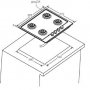Газовая варочная панель Candy CHG6D4WX