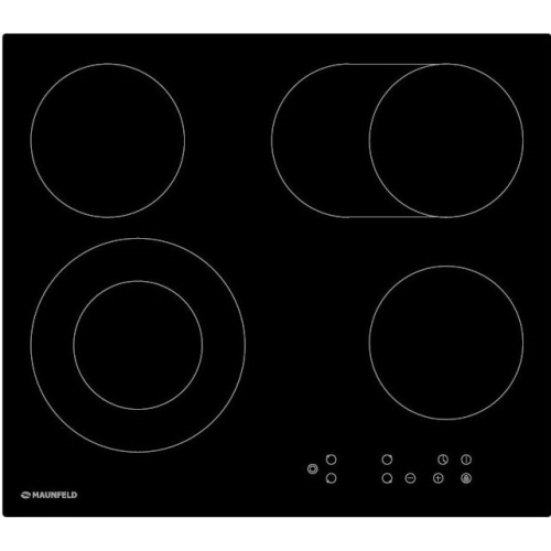 Варочная панель электрическая MAUNFELD EVCE.594.SM.D-BK, 60 см, 4 конфорки, стеклокерамика