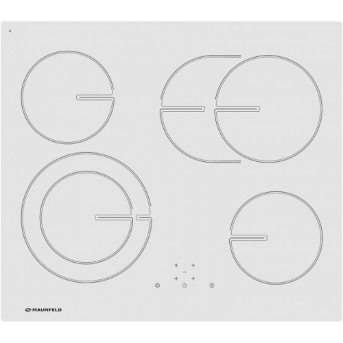 Электрическая варочная панель MAUNFELD MVCE59.4HL.1SM1DZT-WH, белое стекло