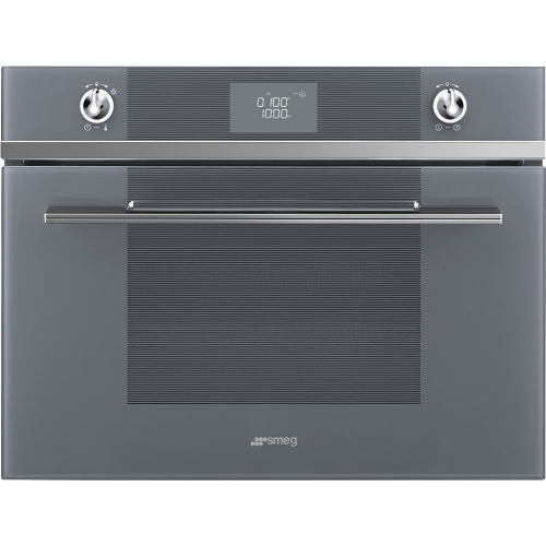 Встраиваемая печь микроволновая с грилем Smeg SF4102MS, объем 40 л, 1000 Вт, высота 45 см