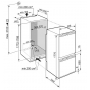 Двухкамерный белый встраиваемый холодильник Liebherr ICUN 3324-20 001, 256 л, ширина 56 см