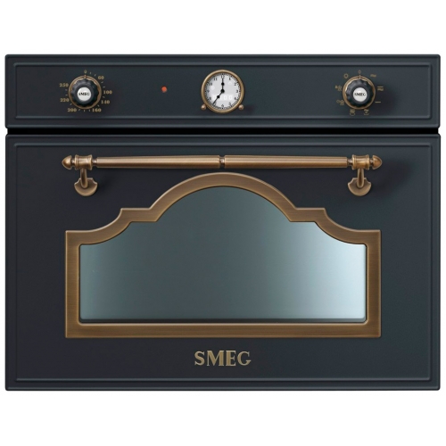 Встраиваемая печь микроволновая Smeg SF4750MAO с конвекцией, 40 л, 1000 Вт, высота 45 см