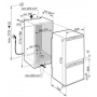 Двухкамерный высокий встраиваемый холодильник Liebherr ICN 3376-20 001, белый, ширина 56 см, 255 л