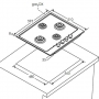Газовая варочная панель Candy CHG6D4WGTGH