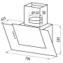 Настенная вытяжка MAUNFELD ENVER 80 ЧЕРНОЕ стекло
