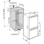 Двухкамерный белый встраиваемый холодильник Liebherr ICU 3324-20 001, белый, 284 л, ширина 56 см