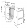 Двухкамерный высокий встраиваемый холодильник Liebherr ICBN 3324-21 001, ширина 56 см, объем 279 л