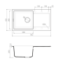 Гранитная мойка Omoikiri Sakaime 78-SA