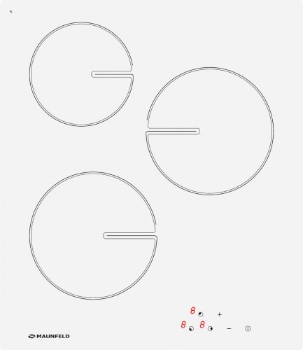 Электрическая варочная панель MAUNFELD MVCE45.3HL.SZ-WH, белое стекло