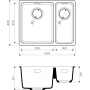 Гранитная мойка Omoikiri Kata 55-2-U-DC