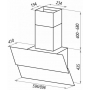 Настенная вытяжка MAUNFELD PLYM LIGHT 90 БЕЛОЕ стекло
