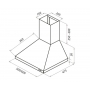 Кухонная настенная вытяжка MAUNFELD Line 50, нержавейка, 50 см,с эмалевым покрытием