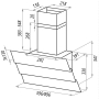 Настенная вытяжка MAUNFELD CASCADA TRIO 90 БЕЛОЕ стекло