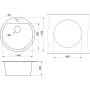 Кварцевая мойка Granula 5101 БАЗАЛЬТ