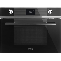 Микроволновая печь встраиваемая в шкаф Smeg SF4102MN черная, объем 40 л, 3300 Вт, высота 45 см