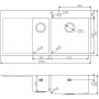 Металлическая мойка Omoikiri Akisame 100-2-LG-R