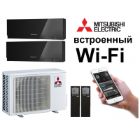 Кондиционер Mitsubishi Electric мульти-сплит-система MXZ-2F33VF + 2 внутренних блока серии Design EF (25+25) черный