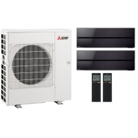 Кондиционер Mitsubishi Electric мульти-сплит-система MXZ-2F33VF + 2 внутренних блока серии Premium LN (25+25) черный оникс