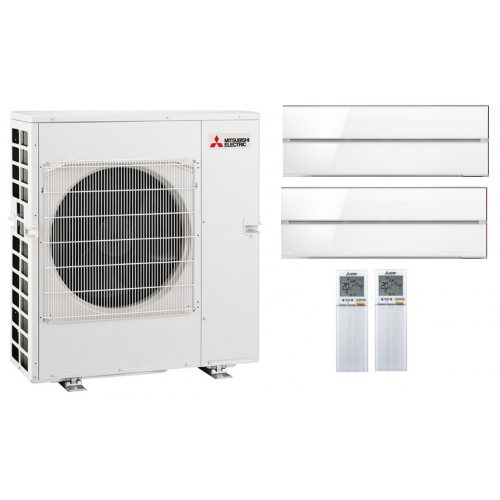 Кондиционер Mitsubishi Electric мульти-сплит-система MXZ-2F33VF + 2 внутренних блока серии Premium LN (25+25) перламутровый белый