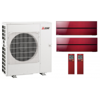 Кондиционер Mitsubishi Electric мульти-сплит-система MXZ-2F33VF + 2 внутренних блока серии Premium LN (25+25) рубиново-красный