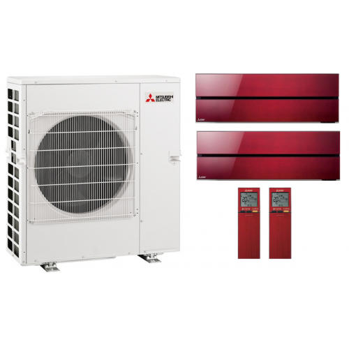 Кондиционер Mitsubishi Electric мульти-сплит-система MXZ-2F42VF + 2 внутренних блока серии Premium LN (25+25) рубиново-красный