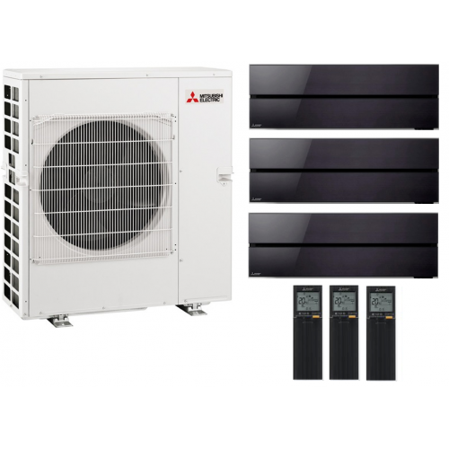 Кондиционер Mitsubishi Electric мульти-сплит-система MXZ-3F54VF + 3 внутренних блока серии Premium LN (25+25+25) черный оникс