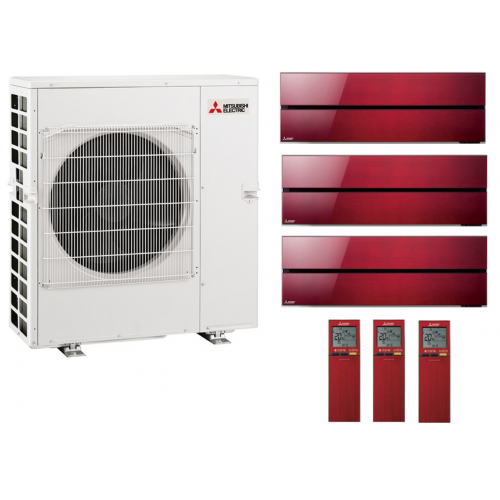 Кондиционер Mitsubishi Electric мульти-сплит-система MXZ-3F68VF + 3 внутренних блока серии Premium LN (25+25+50) рубиново-красный