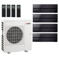 Кондиционер Mitsubishi Electric мульти-сплит-система MXZ-4F83VF + 4 внутренних блока серии Premium LN (25+25+25+25) черный оникс