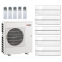 Кондиционер Mitsubishi Electric мульти-сплит-система MXZ-5F102VF + 5 внутренних блоков серии Premium LN (25+25+25+25+25) перламутровый белый