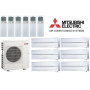 Кондиционер Mitsubishi Electric мульти-сплит-система MXZ-6F122VF + 6 внутренних блоков серии Premium LN (25+25+25+25+25+25) перламутровый белый