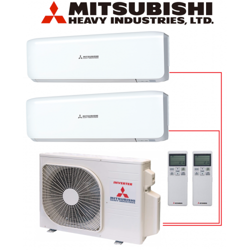 Мульти-сплит-система Mitsubishi Heavy Industries SCM40ZS-W + 2 внутренних блока серии Premium (20+20)