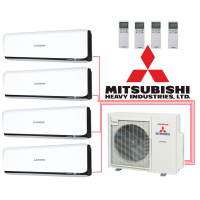 Мульти-сплит-система Mitsubishi Heavy Industries SCM80ZM-W + 4 внутренних блока серии Deluxe (20+20+20+20) (черный и белый)