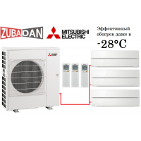 Тепловой насос Mitsubishi Electric MXZ-4E83VAHZ + 3 внутренних блока серии Premium LN (25+25+25) (белый)